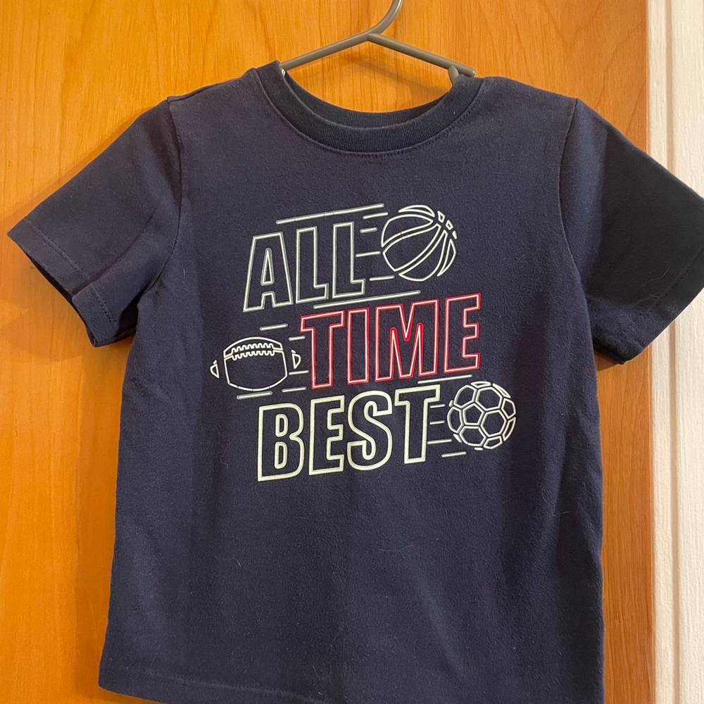 Garanimals Navy Blue Kids Tee with Sports Graphic